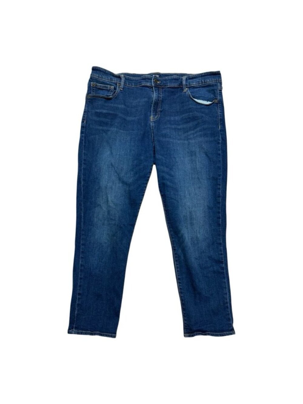 Gap Denim Women’s Straight Leg Jeans Size 18 Regular Dark Wash Stretch